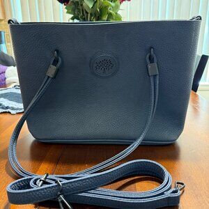 NWOT shoulder bag with removable inner bag with detachable shoulder strap. Blue